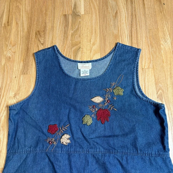 Embroidered Blue Midi Dress - Picture 2 of 6